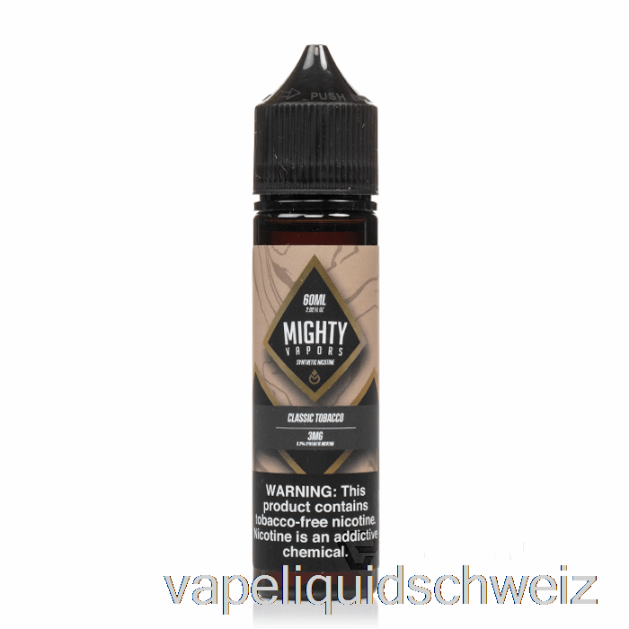 Klassischer Tabak – Mächtige Dämpfe – 60 Ml 3 Mg Vape Schweiz